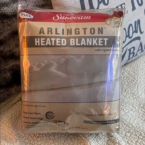 New!! Sunbeam Arlington Heated Blanket - Cream color